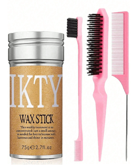 Kit de cire coiffante + brosses  pour cheveux